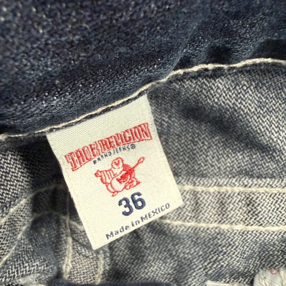 True Religion Skinny Flap Jeans Mens 36 Indigo Heave Blue Denim Designer NWT